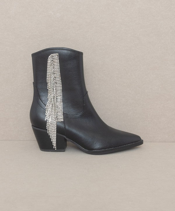 Rhinestone Fringe Boot