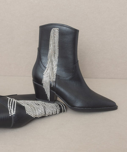 Rhinestone Fringe Boot