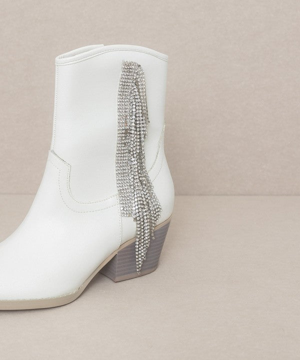 Rhinestone Fringe Boot