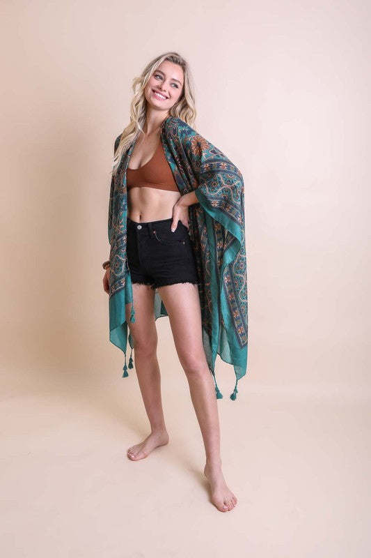 Touch of Morroco Tapestry Tassel Kimono