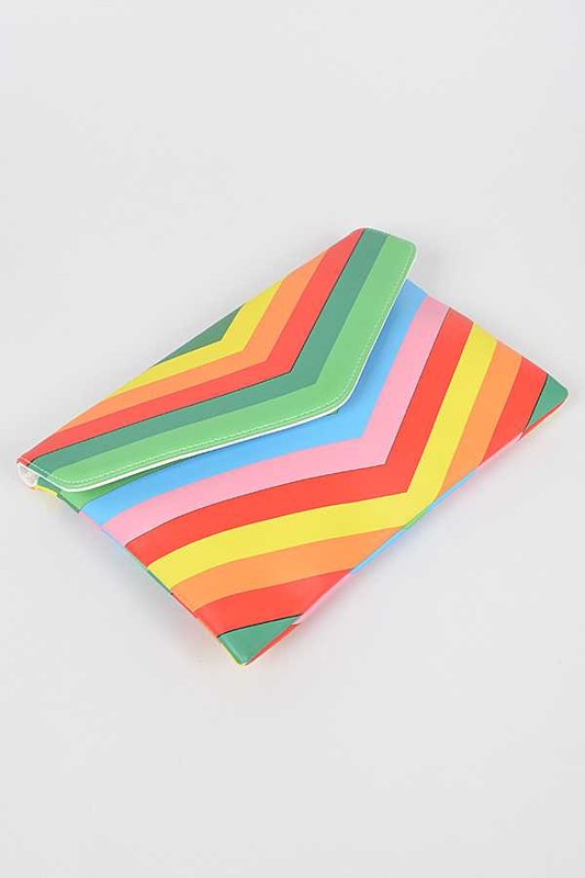 Multi Color Envelope Clutch Bag