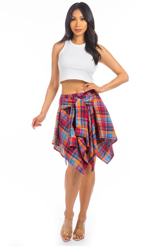 Wrap shirt style skirt