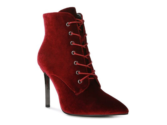 Velvet High Heeled Velvet Boots