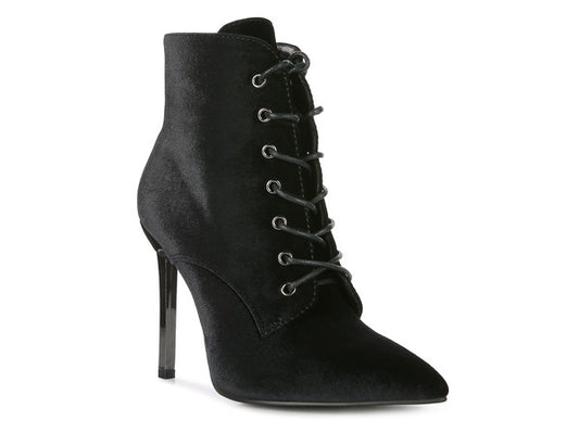 Velvet High Heeled Velvet Boots