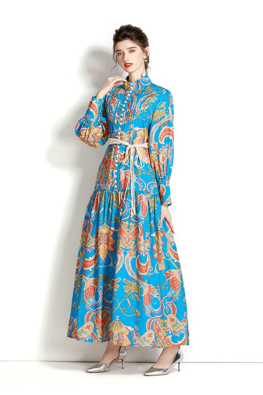 FLORALMULTI PRINT MAXI DRESS