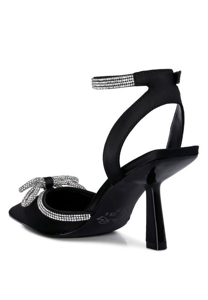 Tantrum Mid Heel Diamante Jewel Sandals