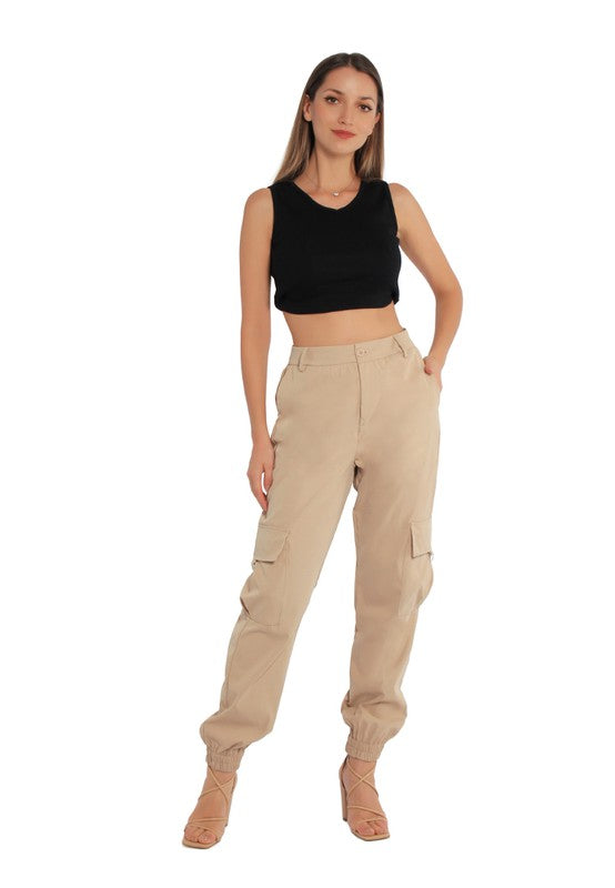 High Waist Cargo Pants