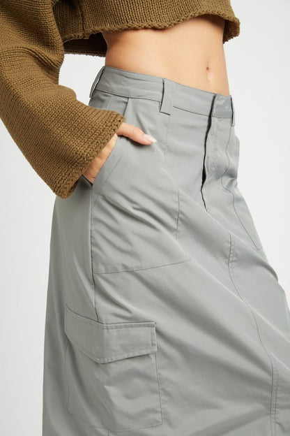 RUCHED MIDI CARGO SKIRT Emory Park