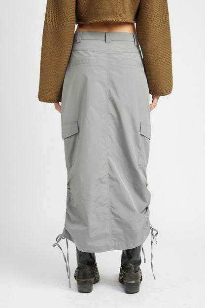 RUCHED MIDI CARGO SKIRT Emory Park