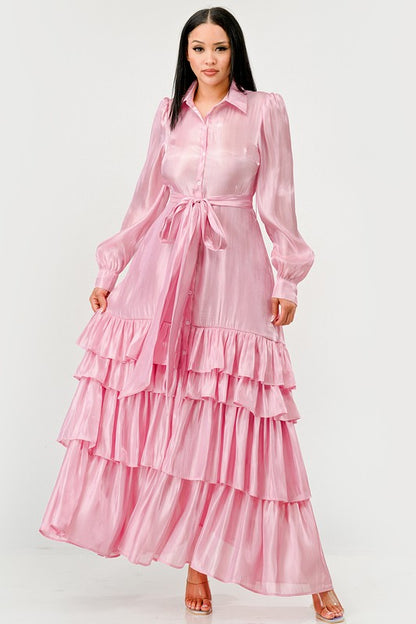 Aurora Tiered Elegance Full Maxi Dress