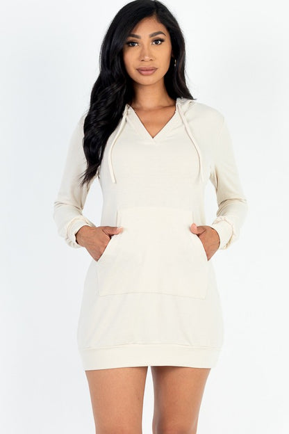 French Terry Hoodie Dress