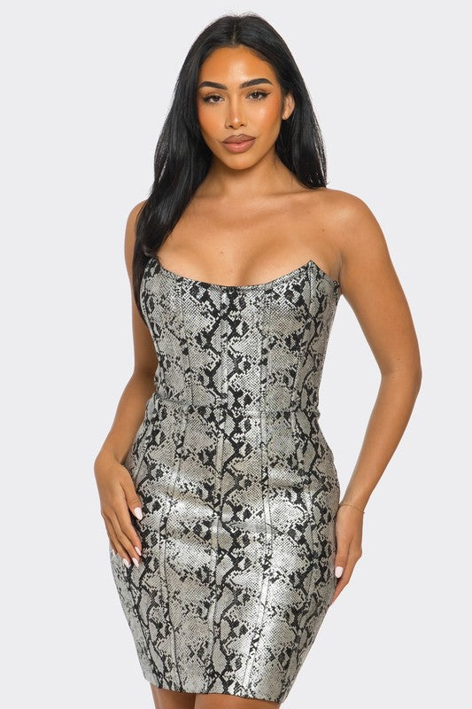 Serpentine Glamour Bodycon Dress