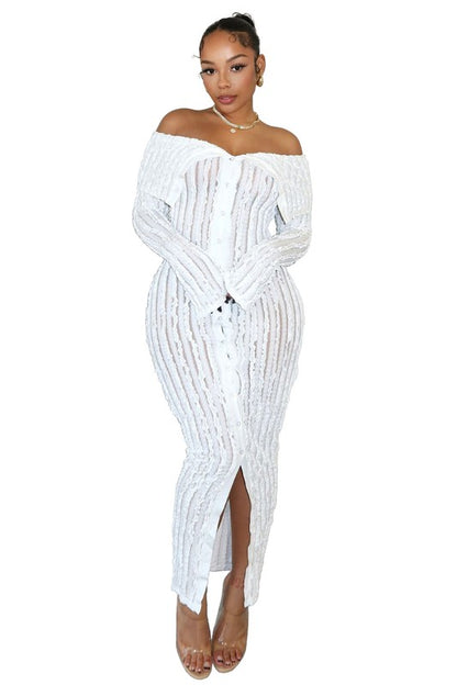 Off Shoulder long maxi dress