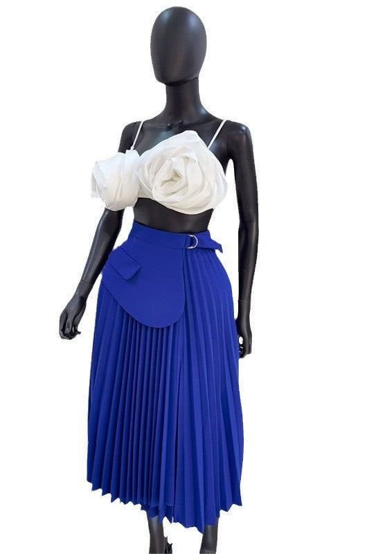 PLEATED LONG MAXI SKIRTS