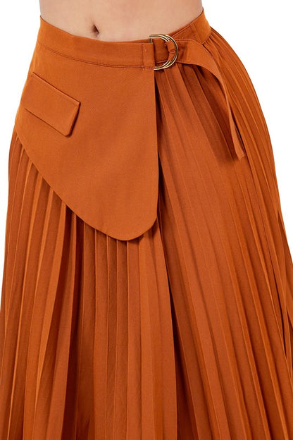 PLEATED LONG MAXI SKIRTS