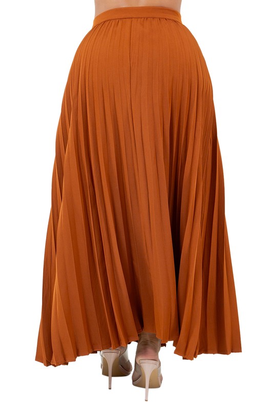 PLEATED LONG MAXI SKIRTS