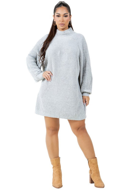 TURTLENECK SWEATER DRESS