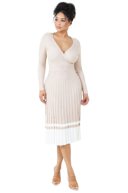 LONG SLEEVE MAXI KNIT DRESS