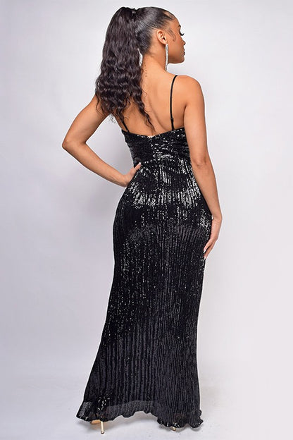 Sequin Party Long Maxi Dress