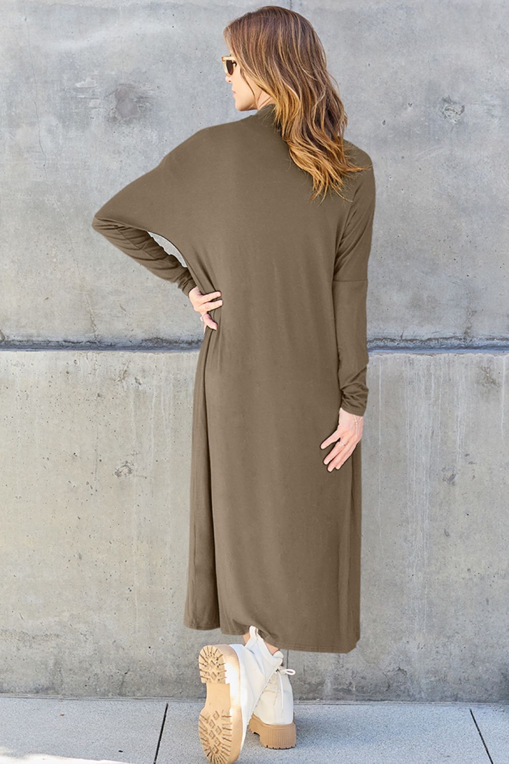 Open Front Long Sleeve Cover Up