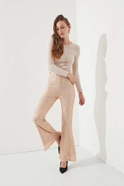 HIGHWAIST SEQUIN PANTS