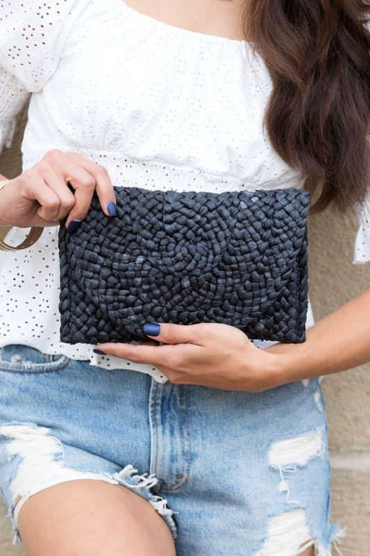 Fold Over Straw Clutch Aili's Corner