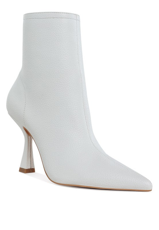 Farnak Pleather Pointed Toe Ankle Boots