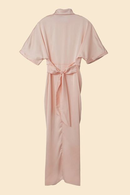 Satin wrap dress Nuvi Apparel