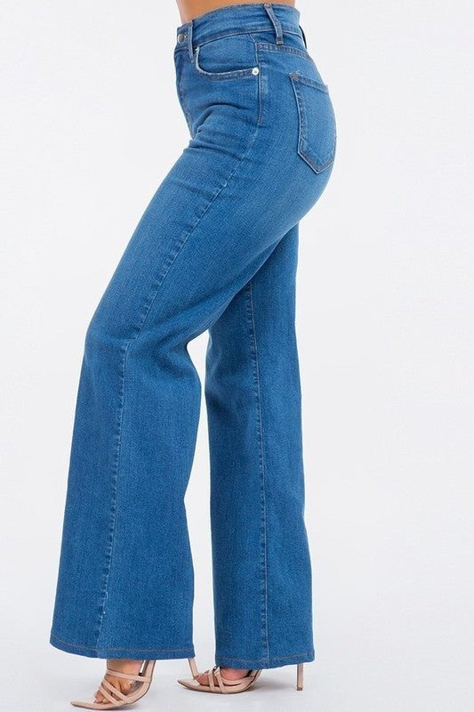 Wide Leg Jean in Medium Blue