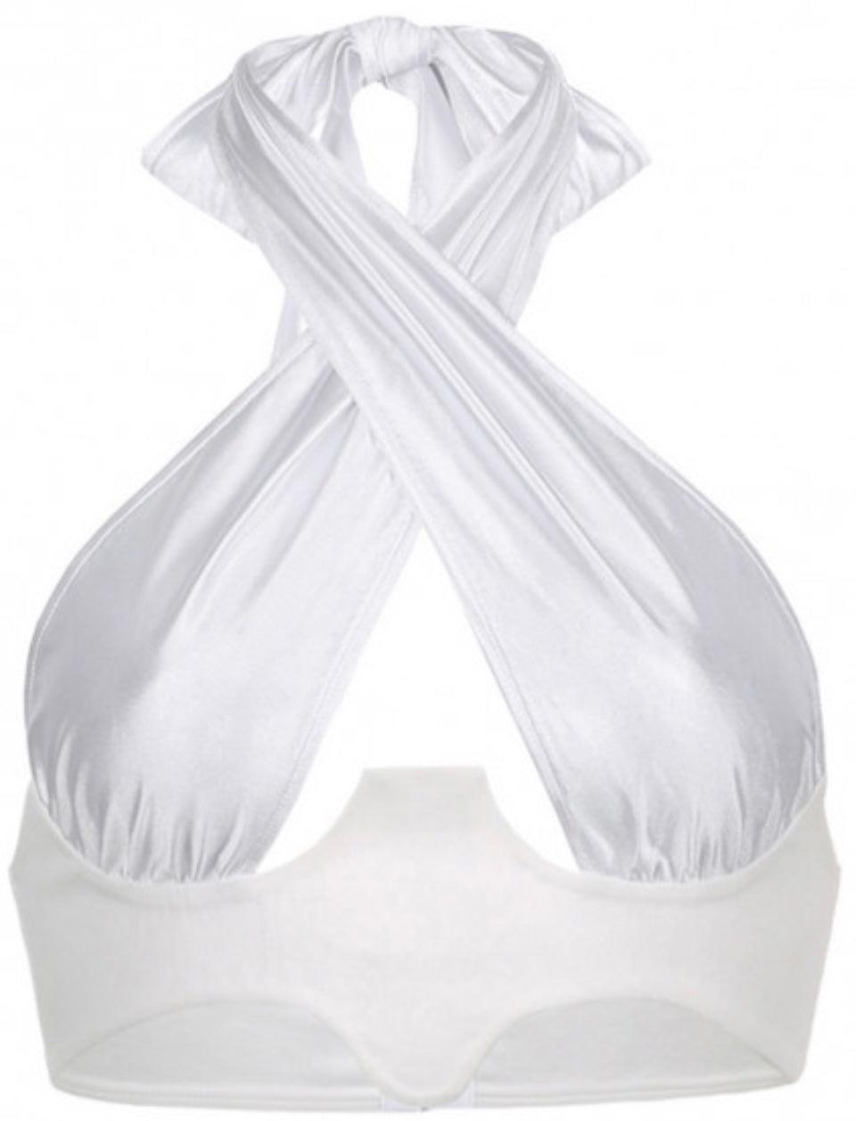 White party halter top Womenswear Day Tube Underwear