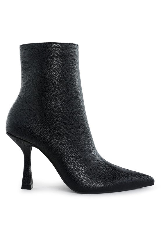 Farnak Pleather Pointed Toe Ankle Boots