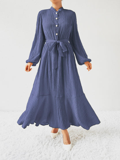 Honey Tie Waist Long Sleeve Dress