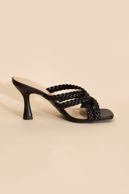 Double Cross Braided Heels