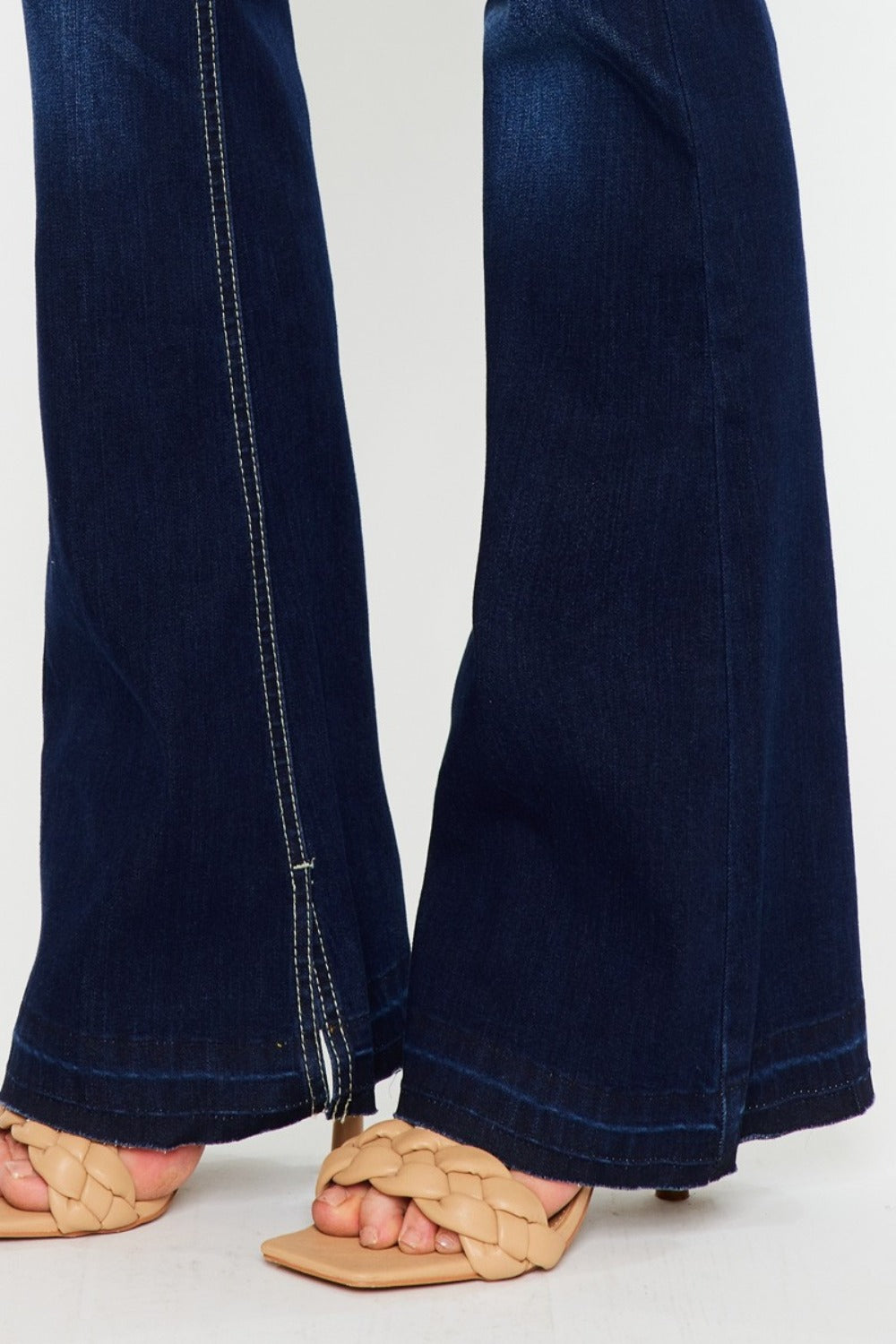 Mid Rise Slim Flare Jeans