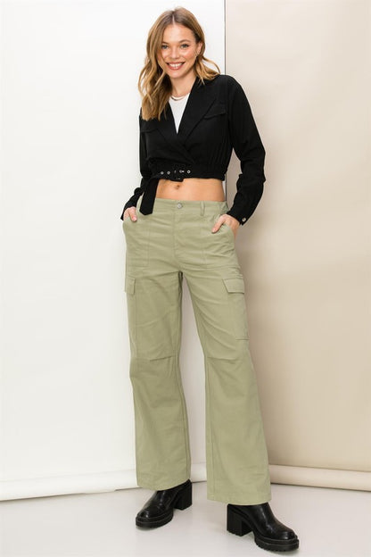 WEEKEND CHILLER HIGH WAIST CARGO PANTS HYFVE