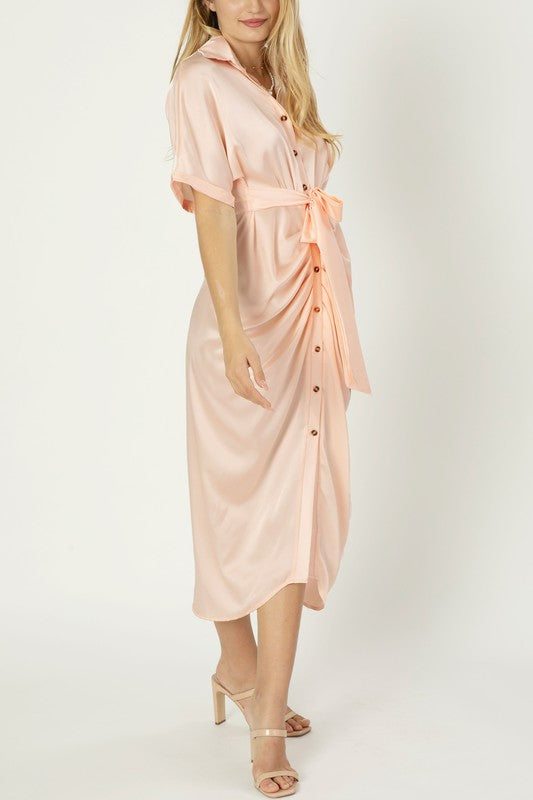 Satin wrap dress Nuvi Apparel