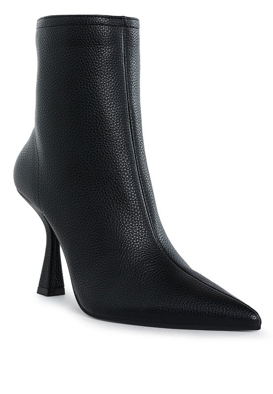 Farnak Pleather Pointed Toe Ankle Boots