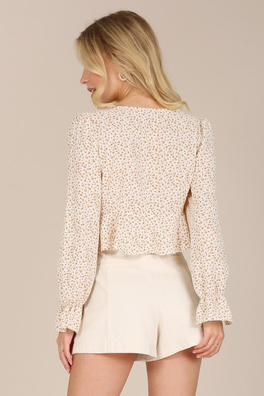 Floral frill blouse