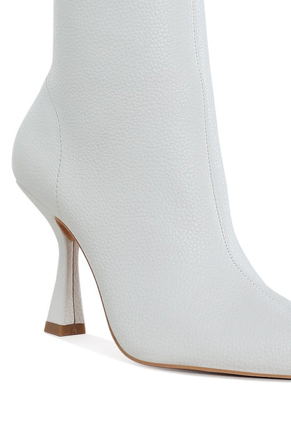 Farnak Pleather Pointed Toe Ankle Boots