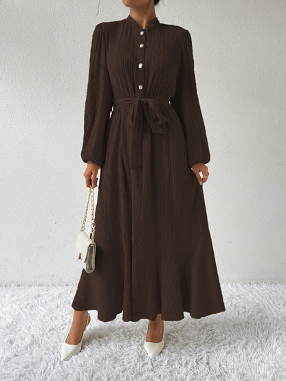 Honey Tie Waist Long Sleeve Dress