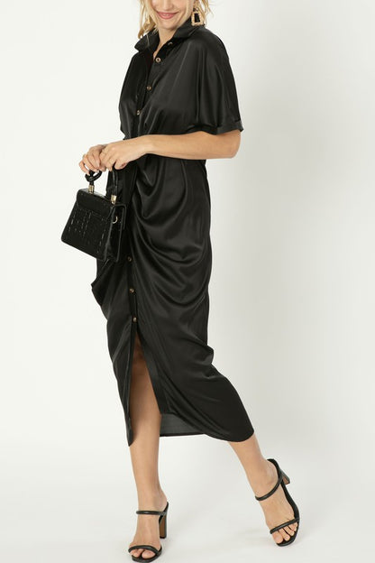 Satin wrap dress Nuvi Apparel