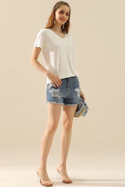 V-Neck Short Sleeve T-Shirt