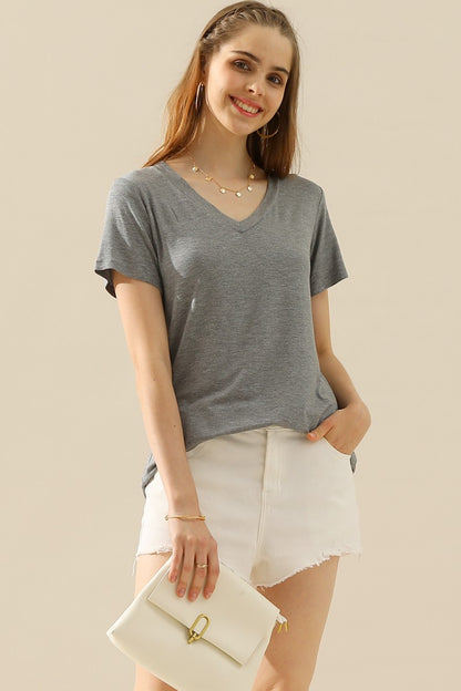 V-Neck Short Sleeve T-Shirt