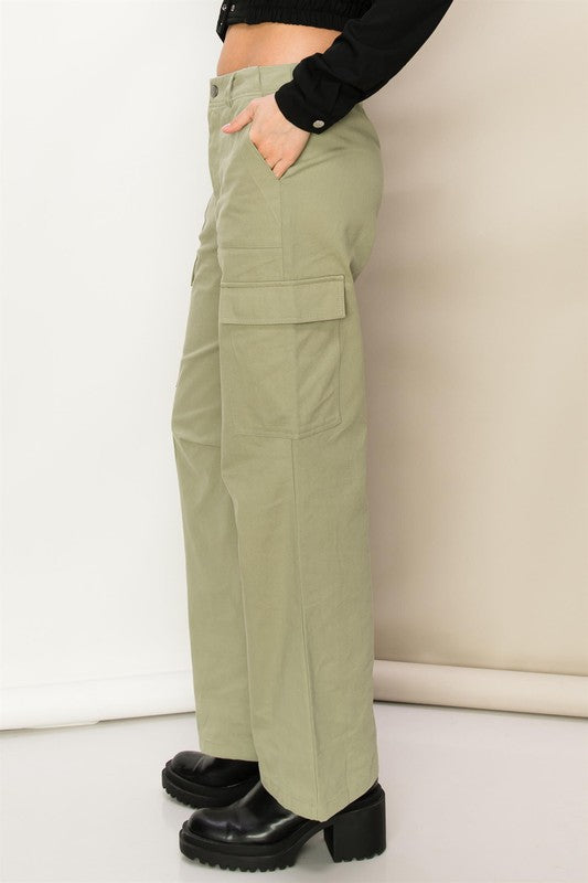 WEEKEND CHILLER HIGH WAIST CARGO PANTS HYFVE